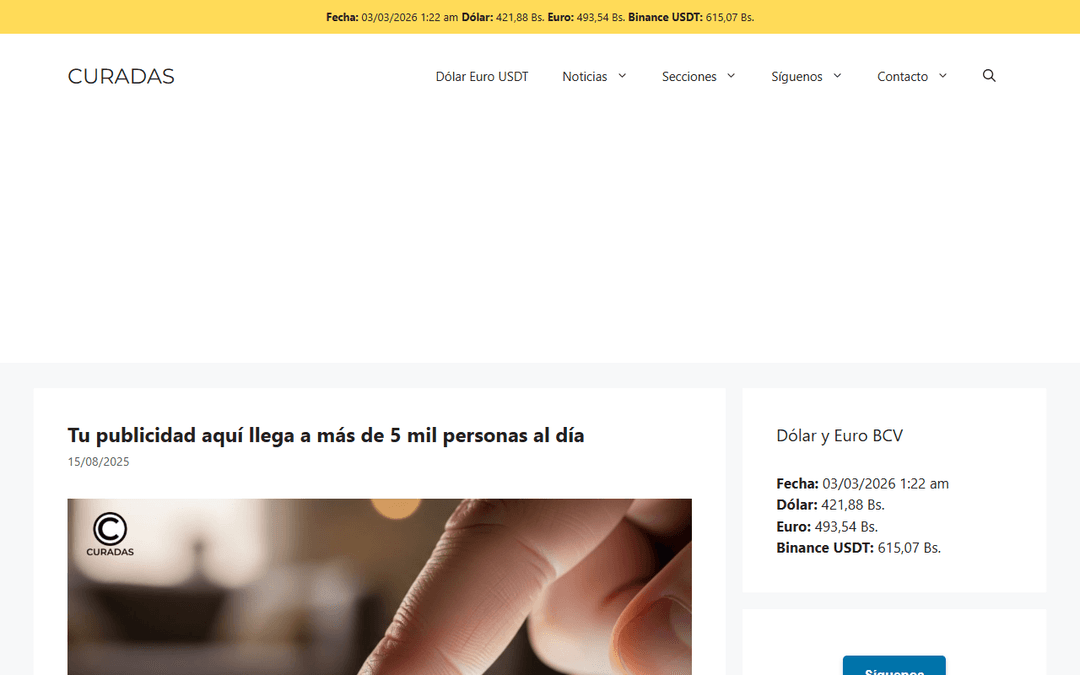 curadas.com publisher screenshot