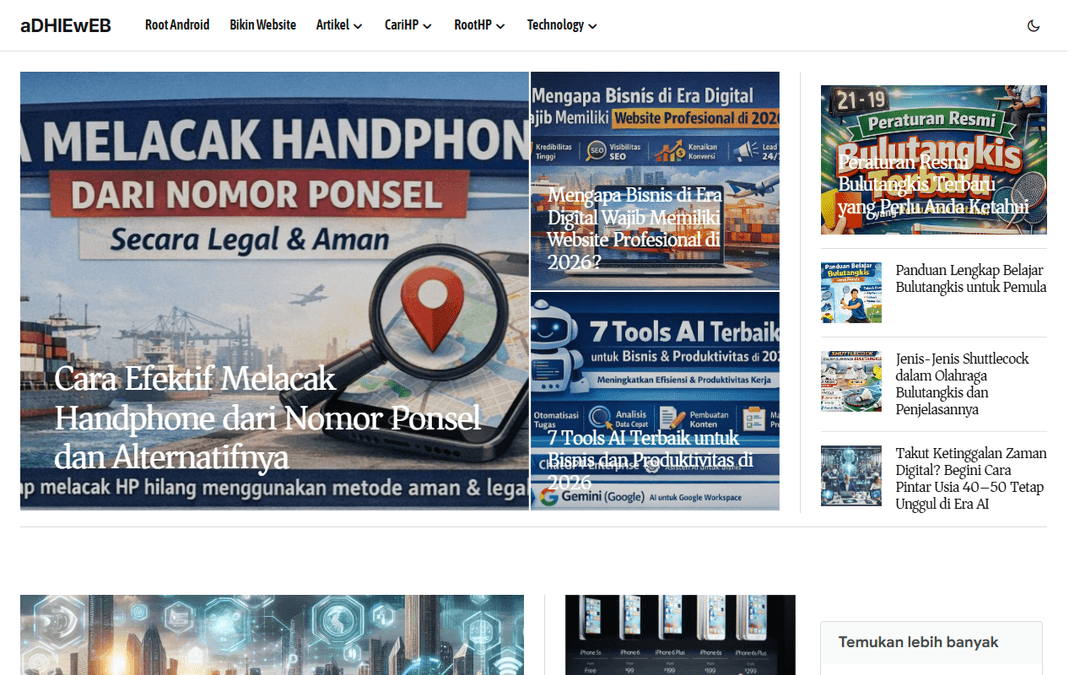 adhieweb.com publisher screenshot