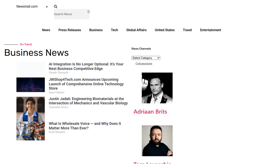 newstrail.com publisher screenshot