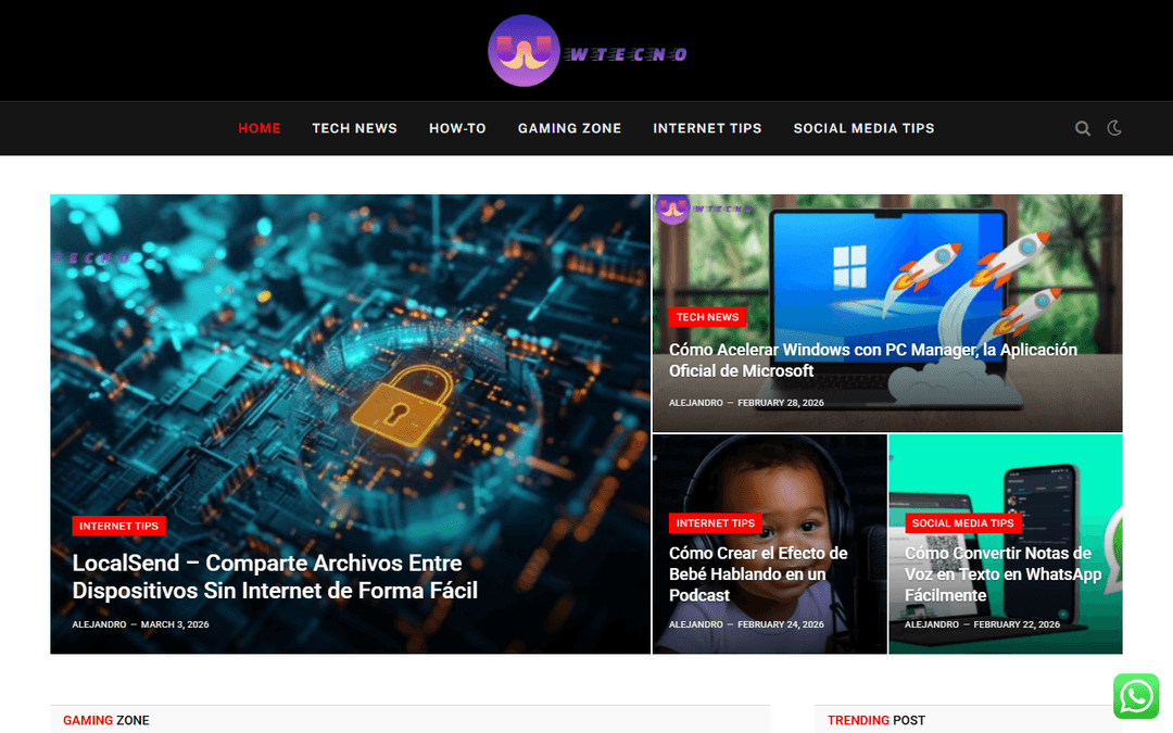 wtecno.org publisher screenshot
