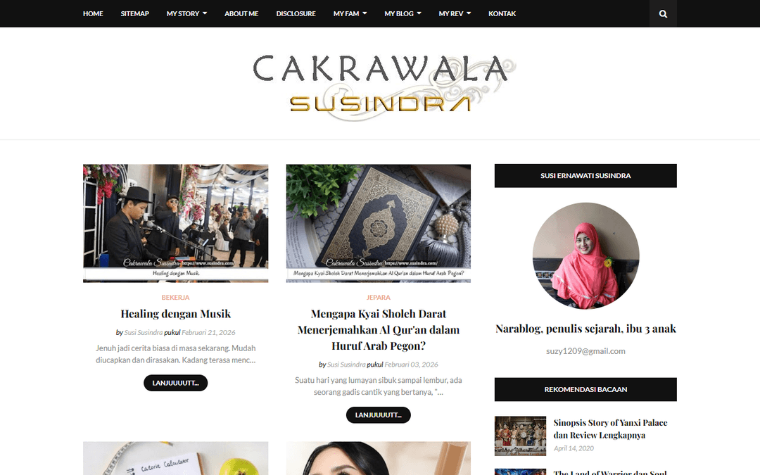 susindra.com publisher screenshot