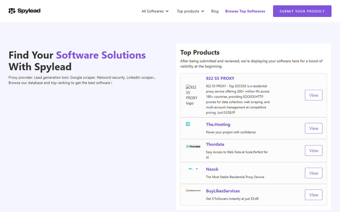 spylead.com publisher screenshot