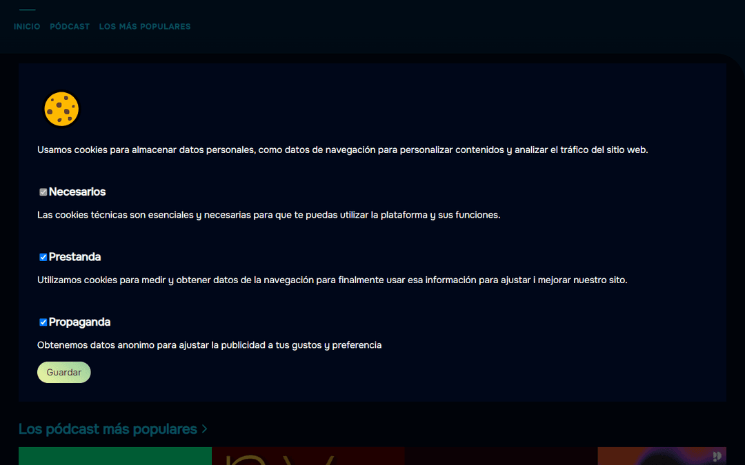 podcastera.es publisher screenshot