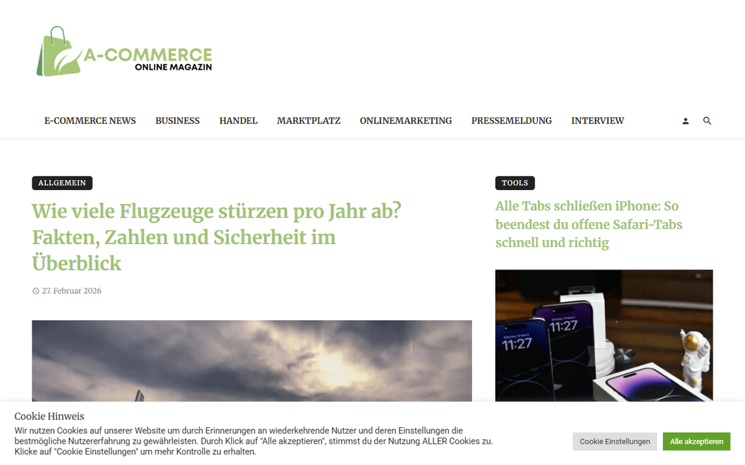 a-commerce.at publisher screenshot