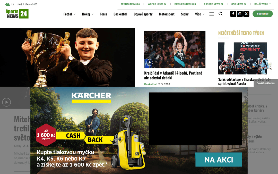 sports24.cz publisher screenshot