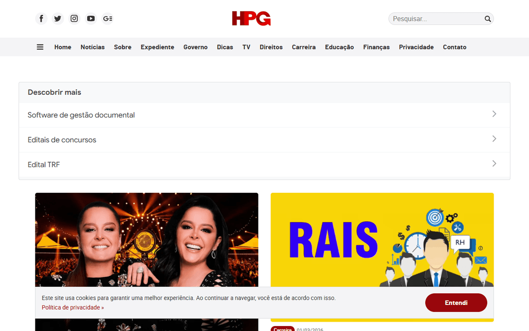 hpg.com.br publisher screenshot