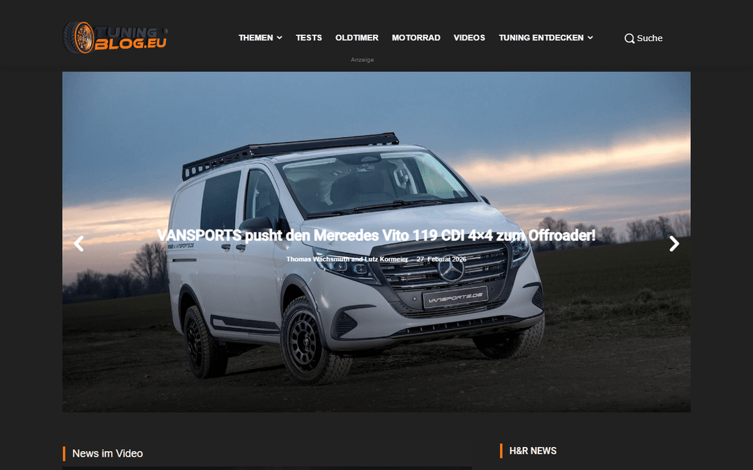 tuningblog.eu publisher screenshot