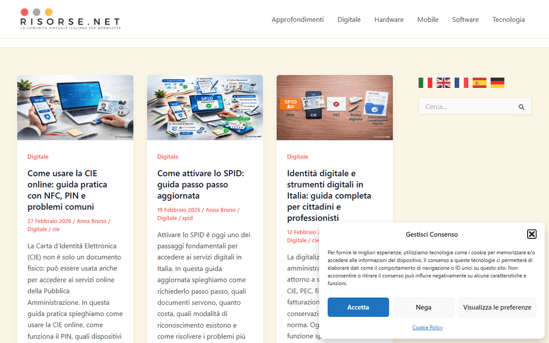 risorse.net publisher screenshot