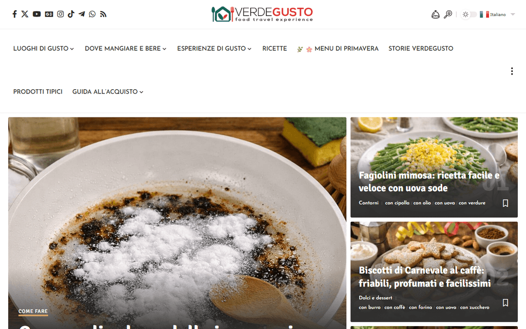 verdegusto.it publisher screenshot