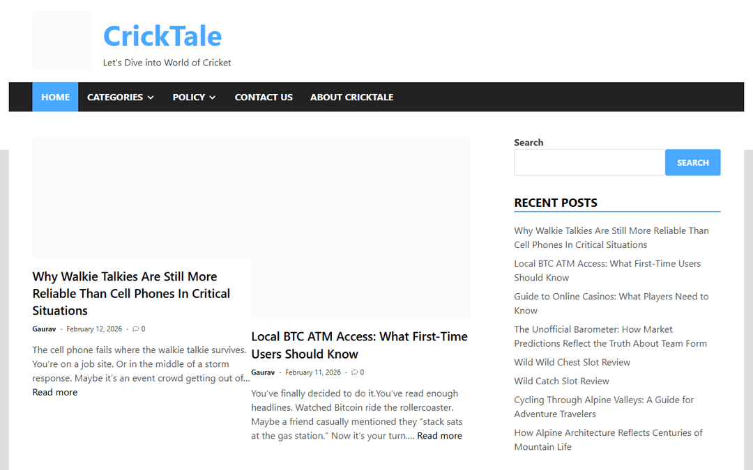 cricktale.com publisher screenshot