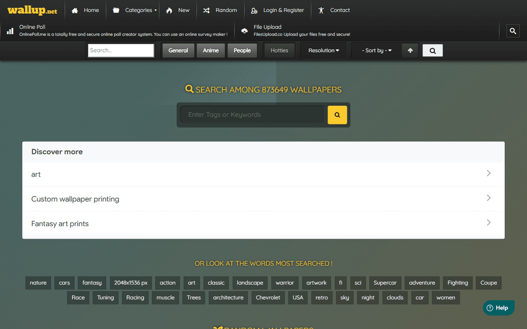 wallup.net publisher screenshot