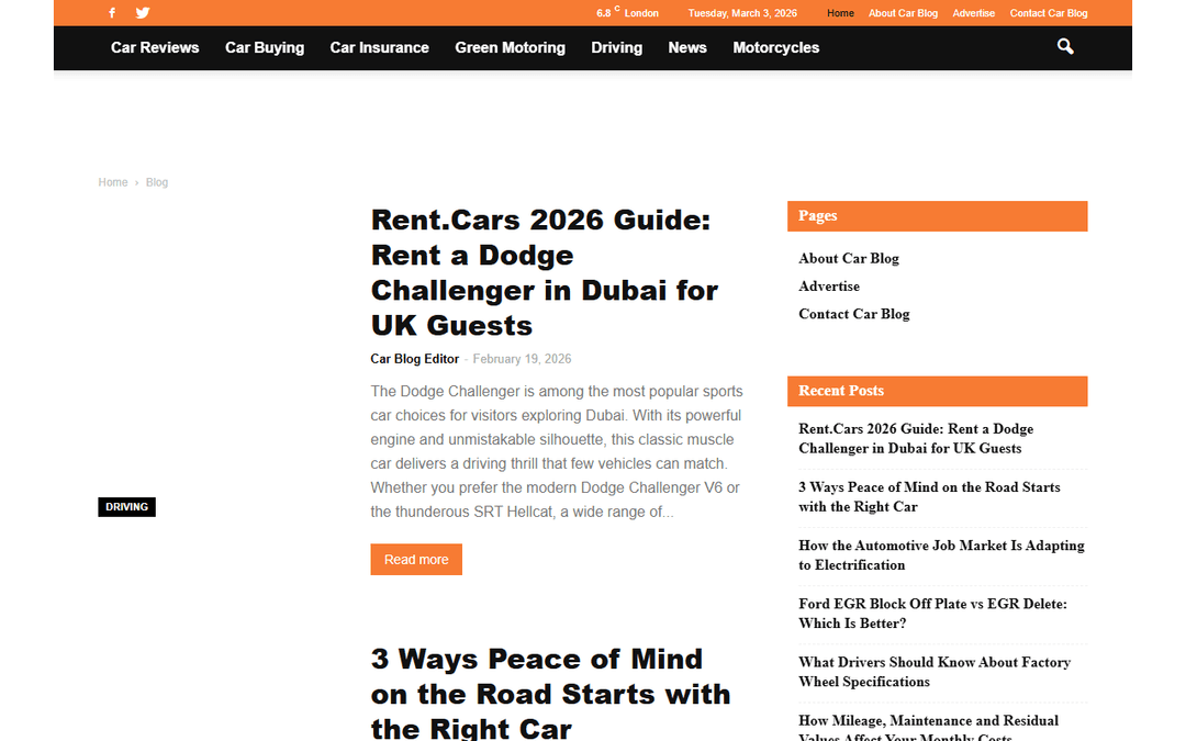 carblog.co.uk publisher screenshot