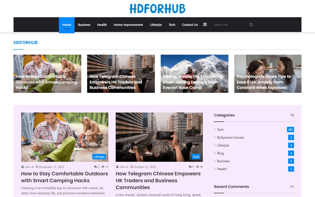hdforhub.com publisher screenshot