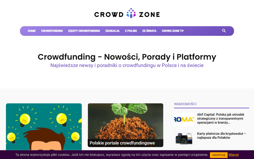 crowdzone.pl publisher screenshot