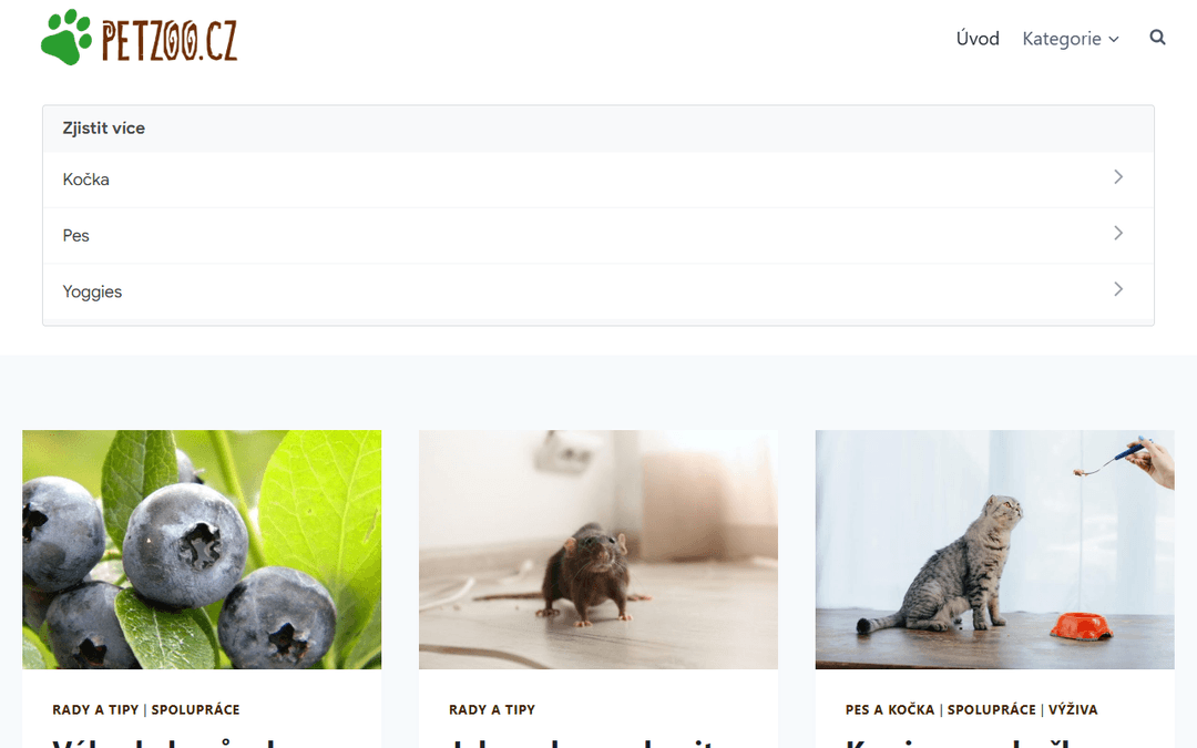 petzoo.cz publisher screenshot