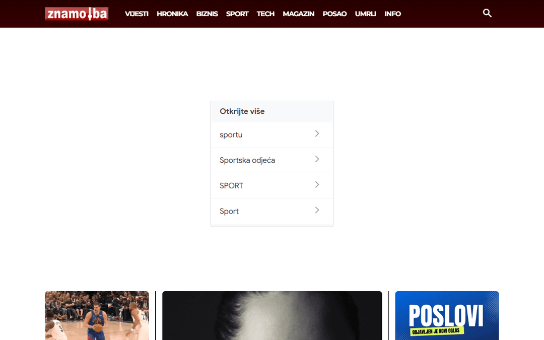 znamo.ba publisher screenshot