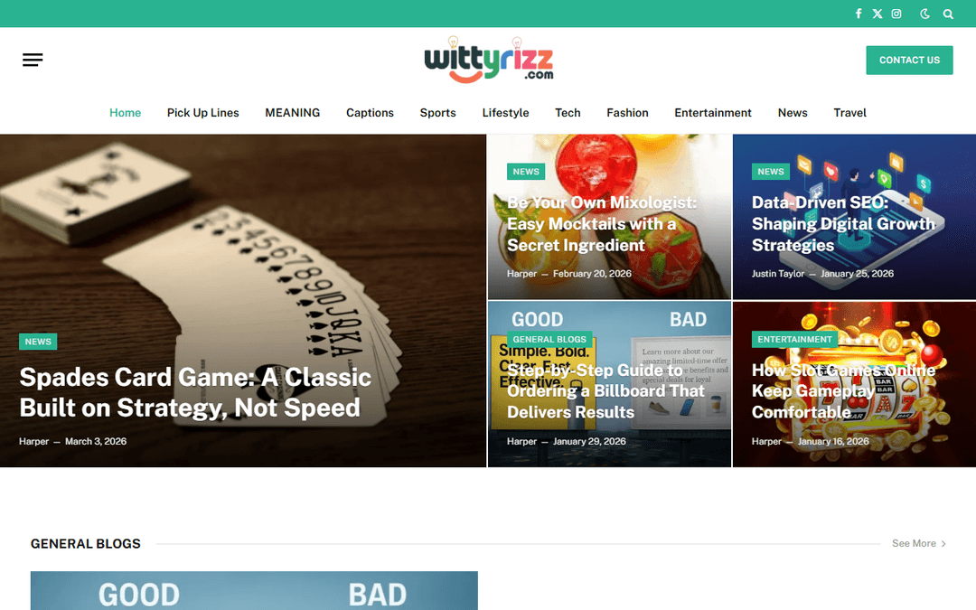 wittyrizz.com publisher screenshot