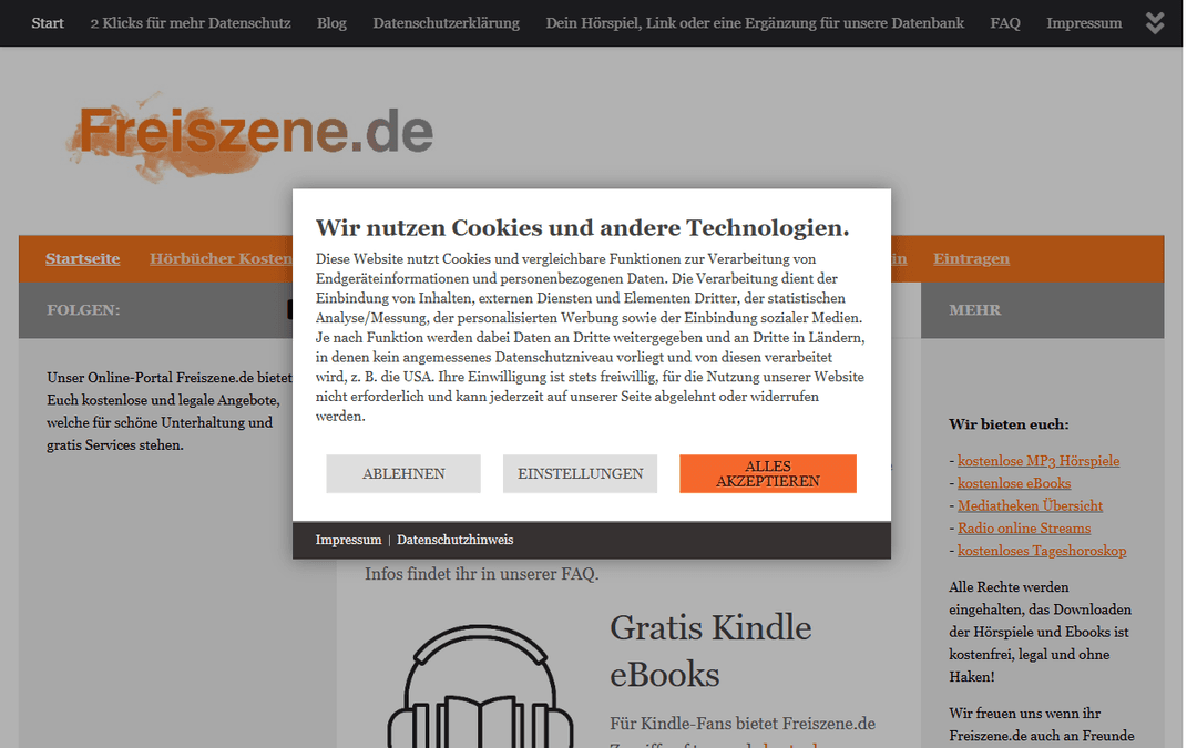 freiszene.de publisher screenshot