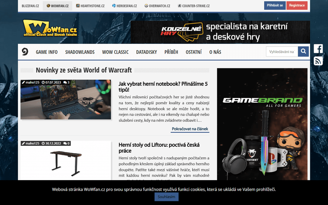 wowfan.cz publisher screenshot