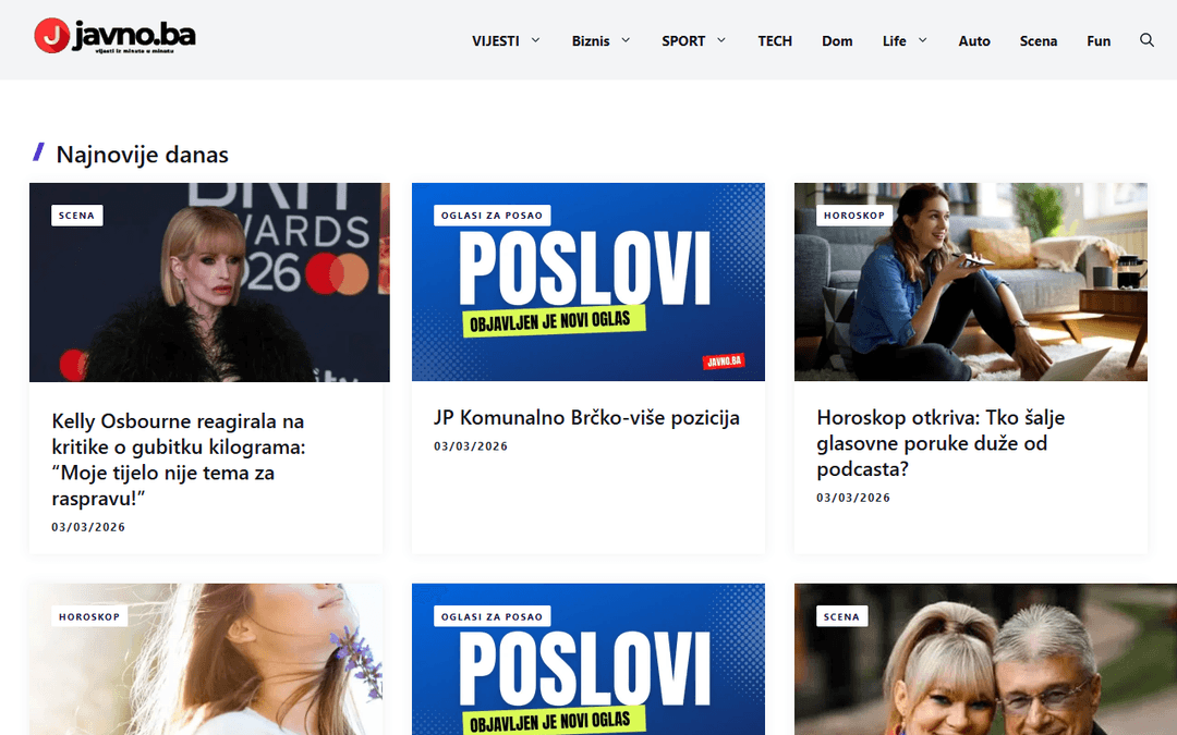 javno.ba publisher screenshot