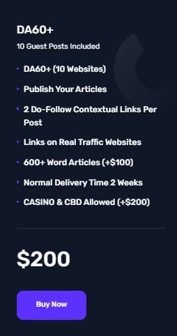 DA60+ Guest Posting Package publisher screenshot
