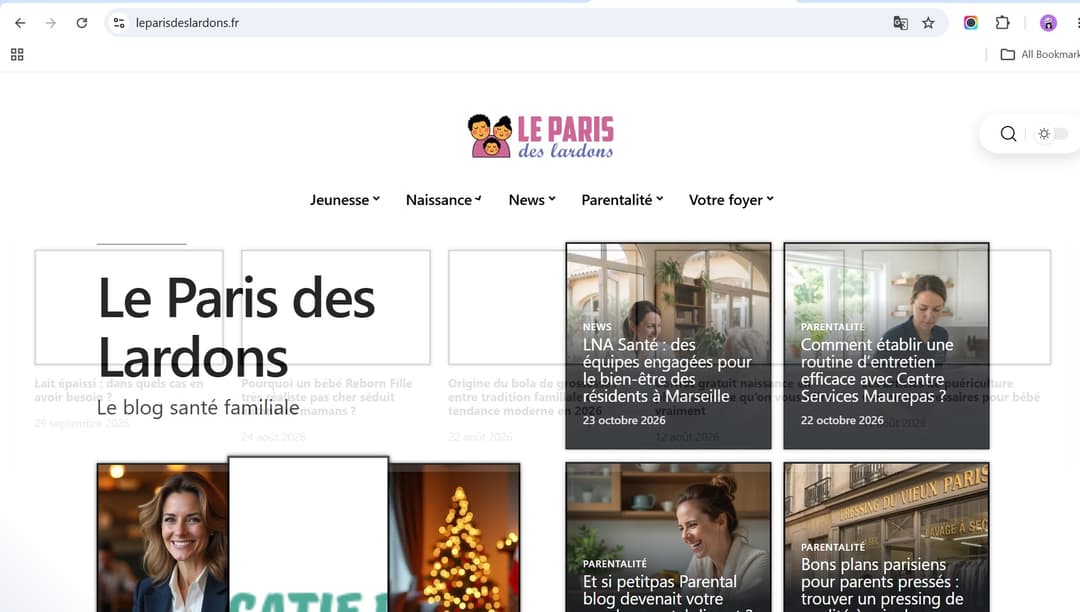 Screenshot des Publishers leparisdeslardons.fr