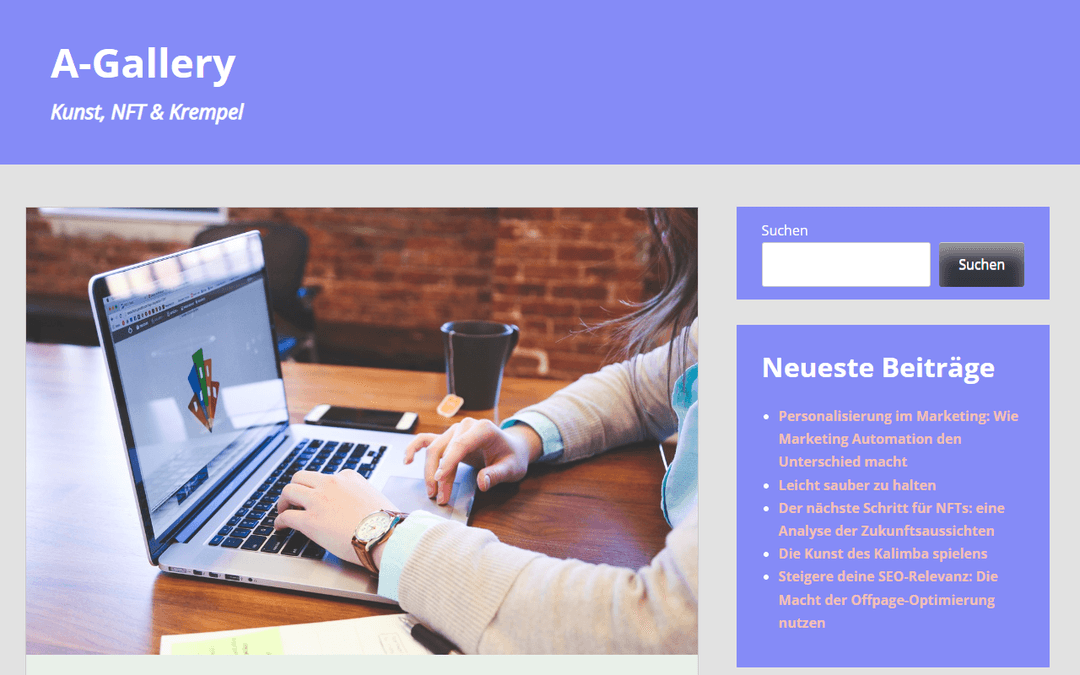 a-gallery.de publisher screenshot