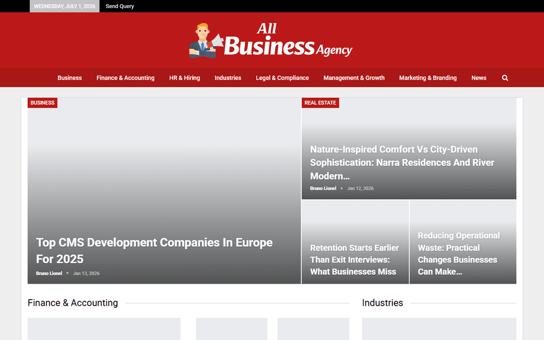 Screenshot des Publishers allbusinessagency.co.uk