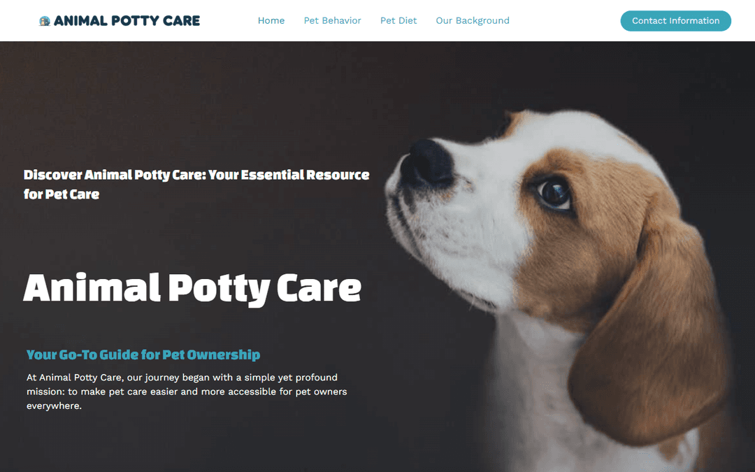 animalpottycare.com publisher screenshot