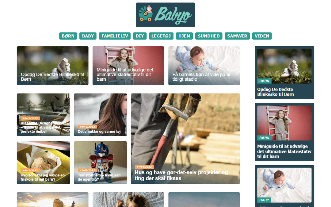 babyo.dk publisher screenshot