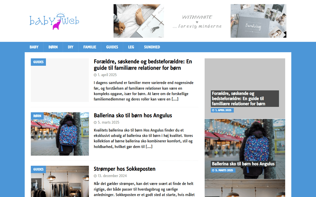 babyweb.dk publisher screenshot
