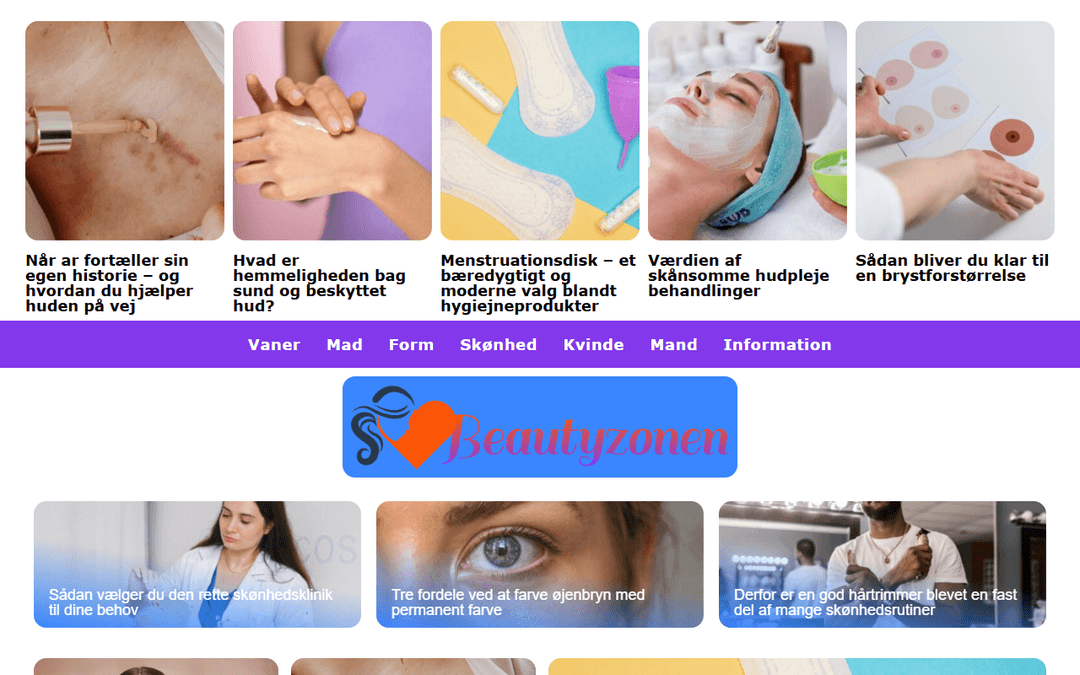 beautyzonen.dk publisher screenshot