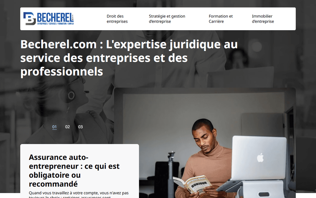 Capture d'écran de l'éditeur becherel.com