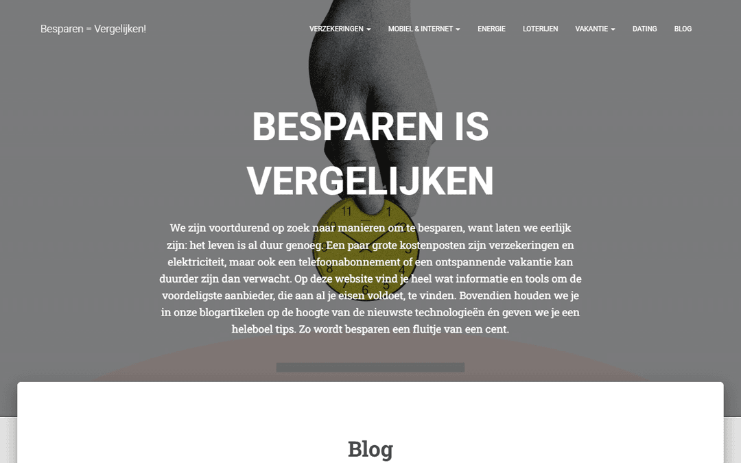 Screenshot des Publishers besparenisvergelijken.nl