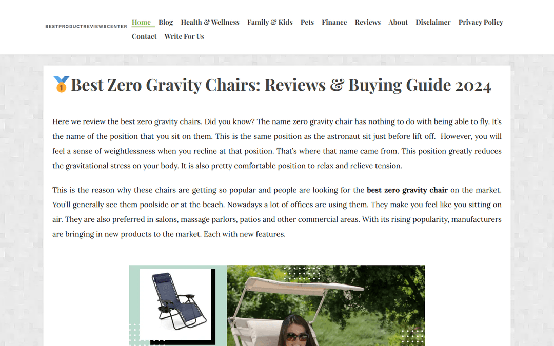 bestproductreviewscenter.com publisher screenshot