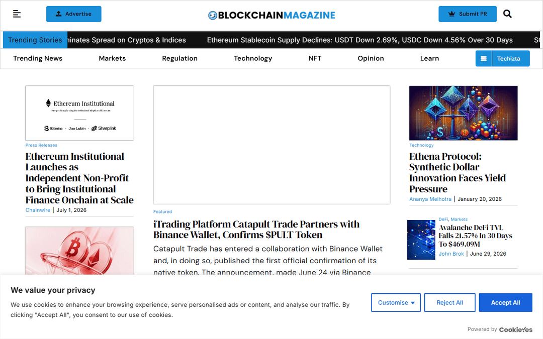 blockchainmagazine.net publisher screenshot
