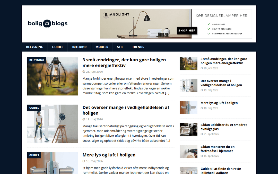 Screenshot des Publishers boligblogs.dk