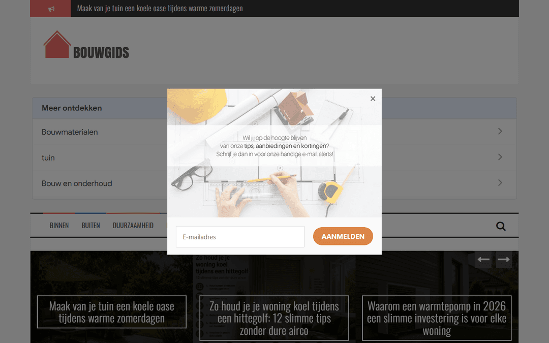 Screenshot des Publishers bouwgids.com