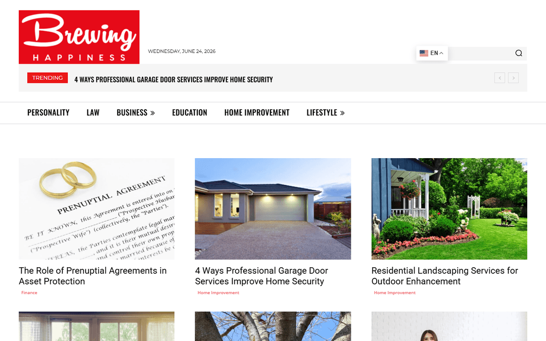 brewinghappiness.com publisher screenshot