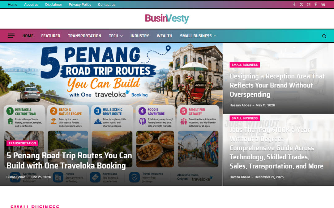 Screenshot van uitgever businvesty.com