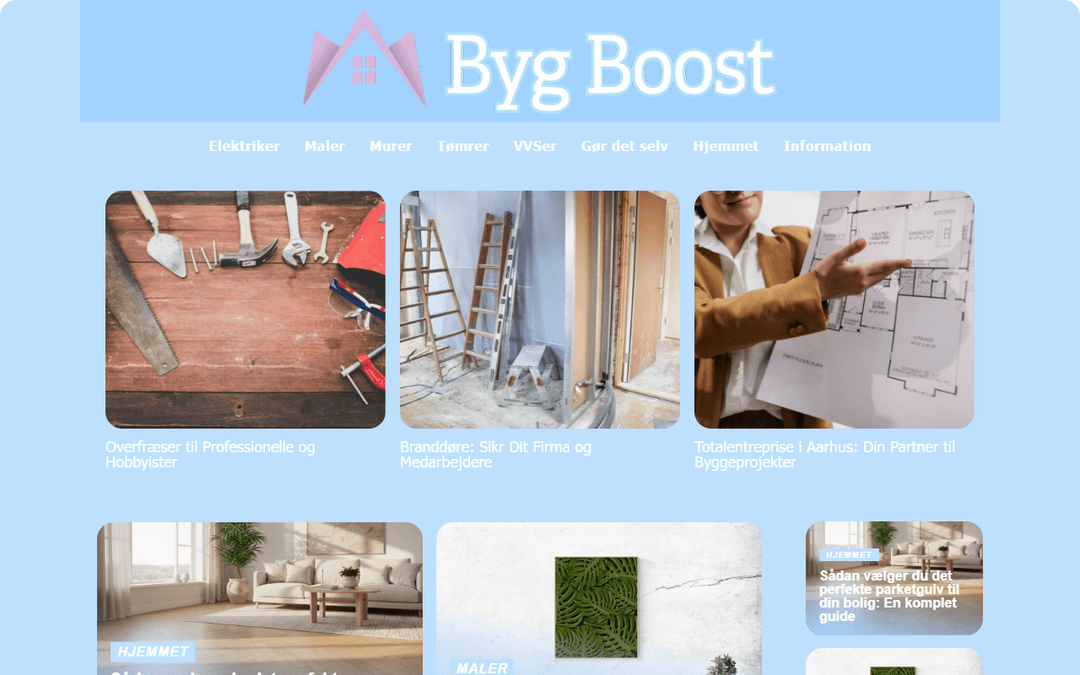 Screenshot des Publishers bygboost.dk