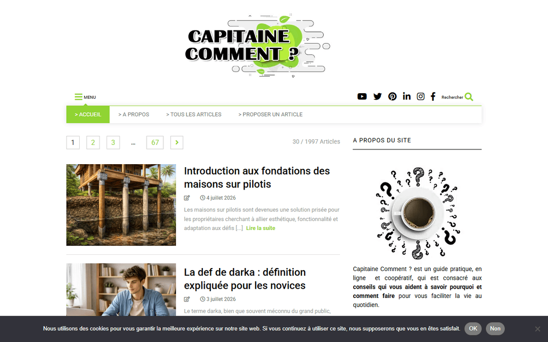 Screenshot des Publishers capitainecomment.fr
