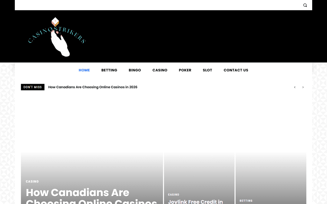 casinostrikers.com publisher screenshot