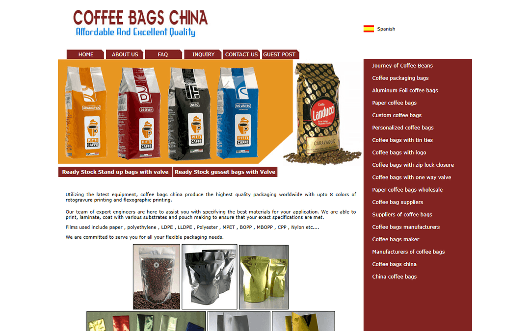 coffeebagschina.com publisher screenshot