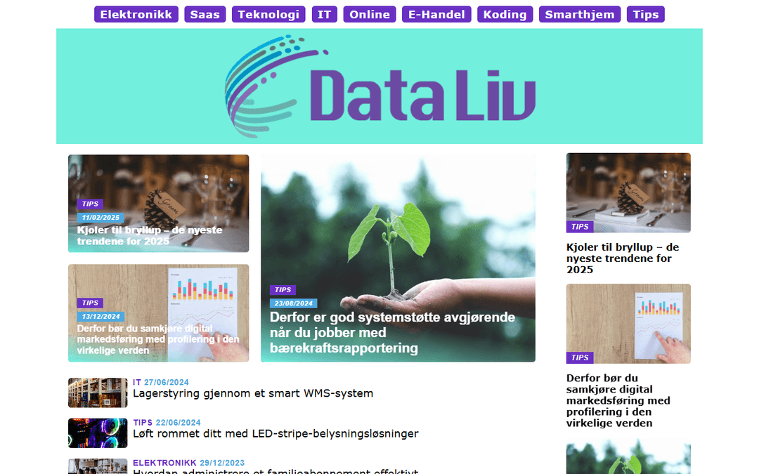dataliv.no publisher screenshot