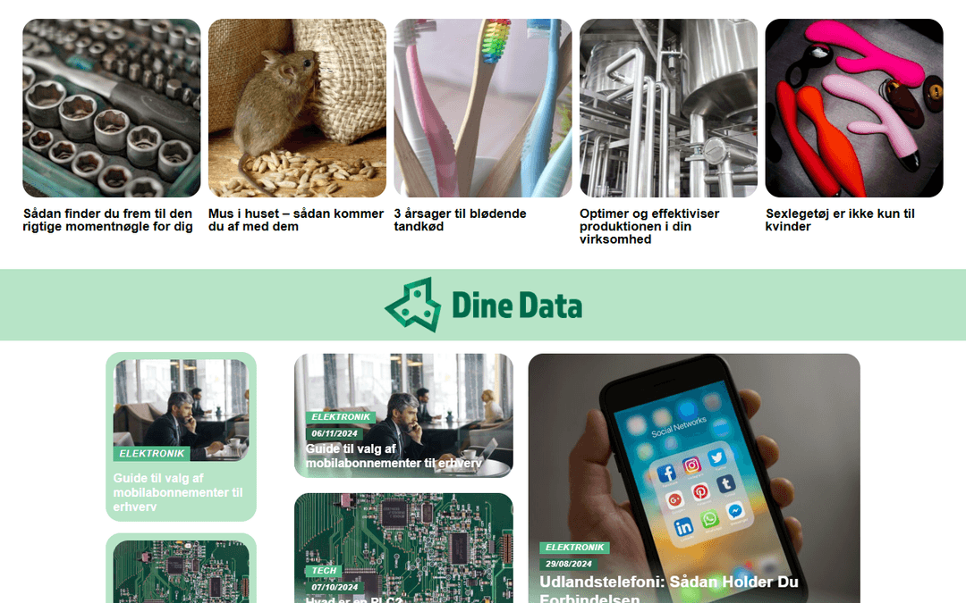 dinedata.dk publisher screenshot
