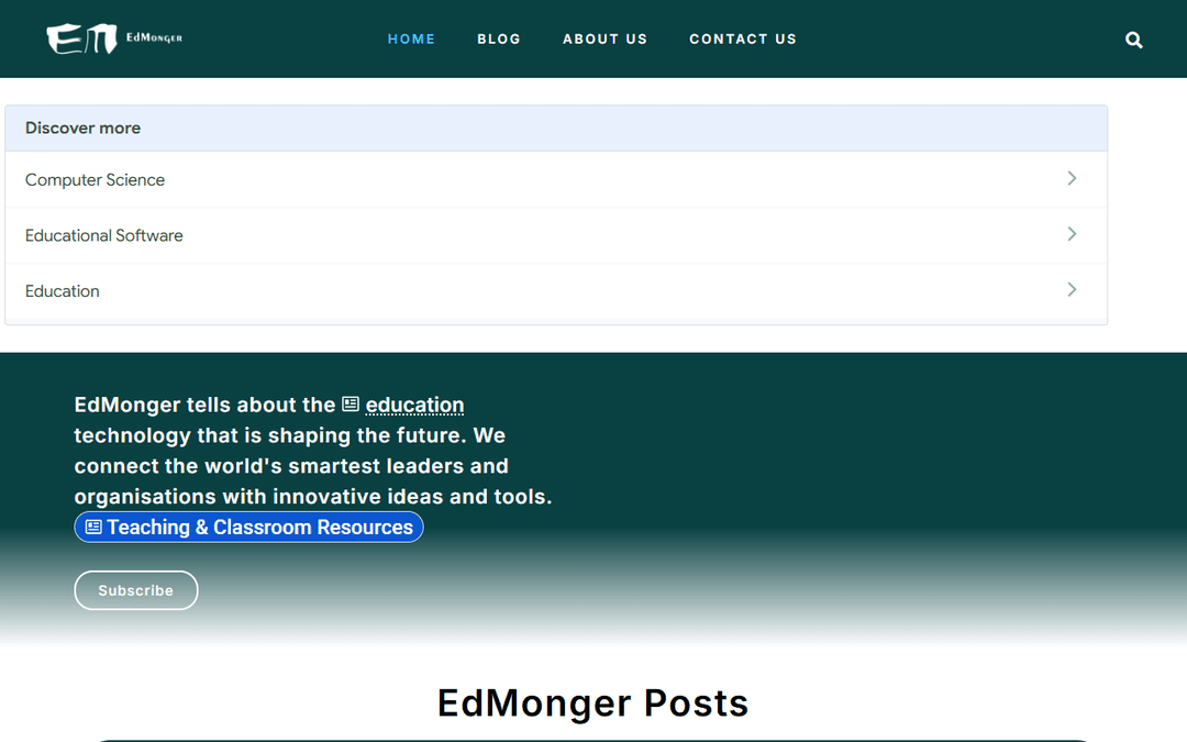 Screenshot des Publishers edmonger.com