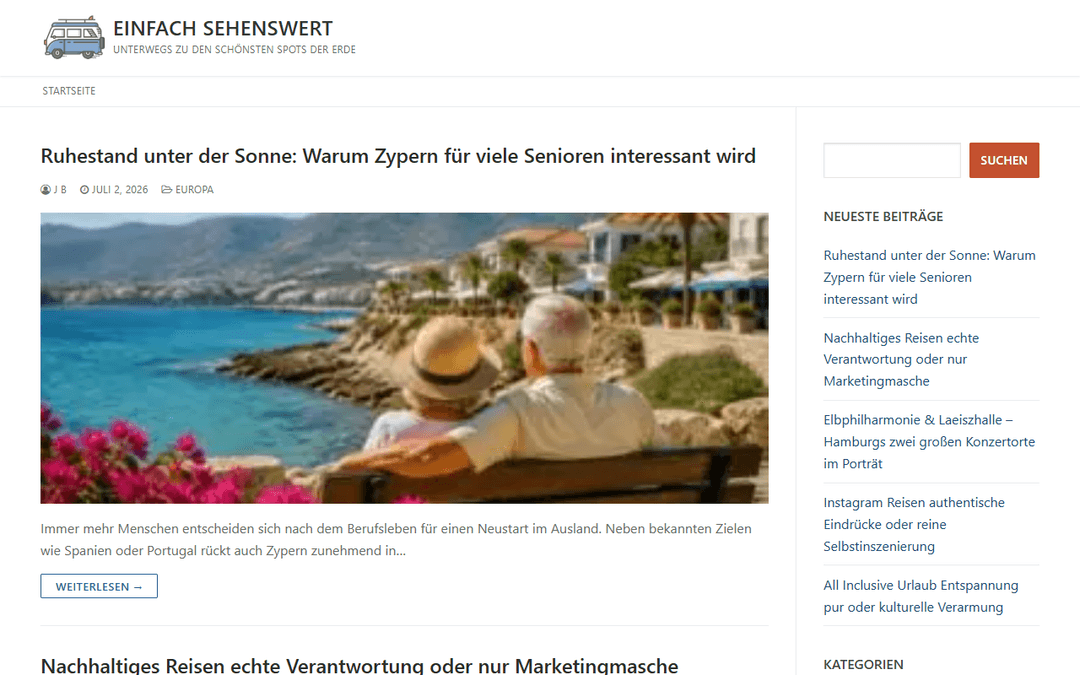 einfach-sehenswert.de publisher screenshot