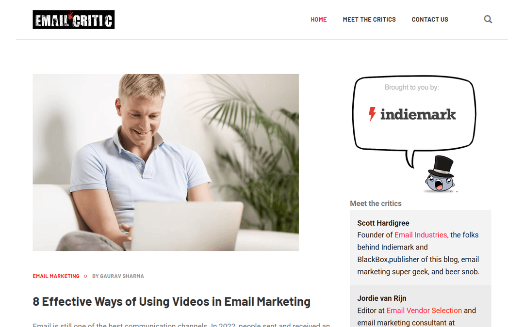 emailcritic.com publisher screenshot