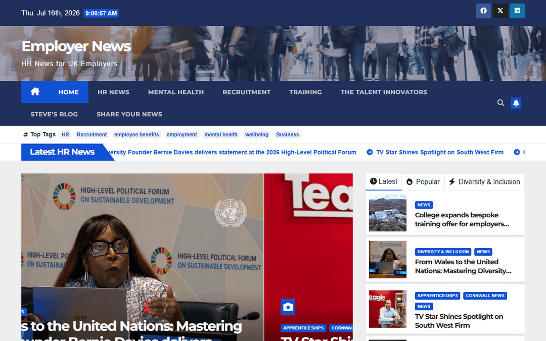 Screenshot des Publishers employernews.co.uk